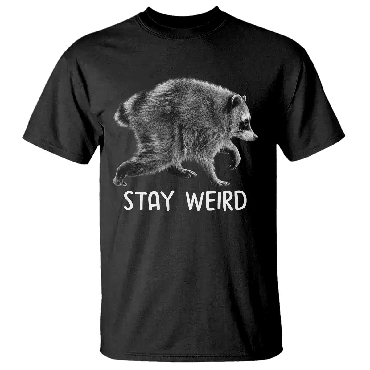 Jimothy the Raccoon Funny Stay Weird T Shirt Seattle Short Spine Trash Panda