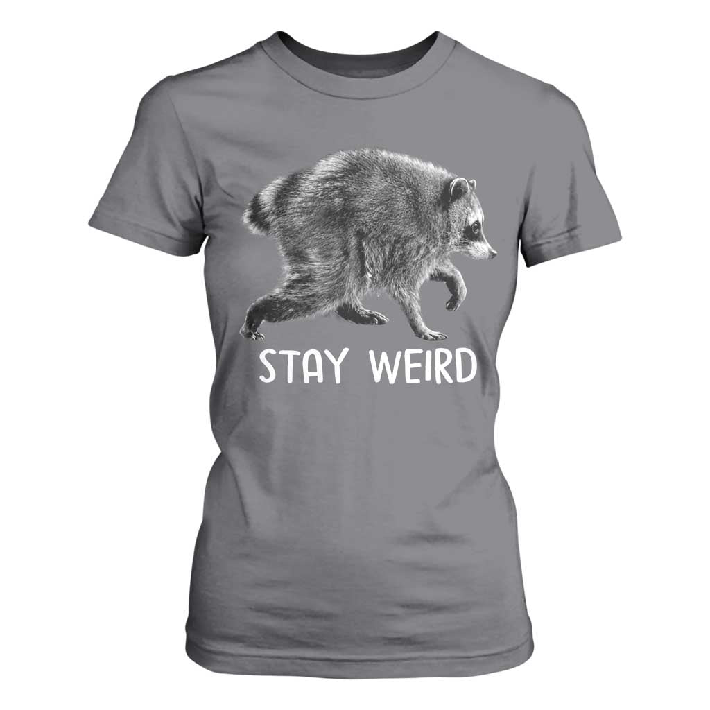 Jimothy the Raccoon Funny Stay Weird T Shirt For Women Seattle Short Spine Trash Panda