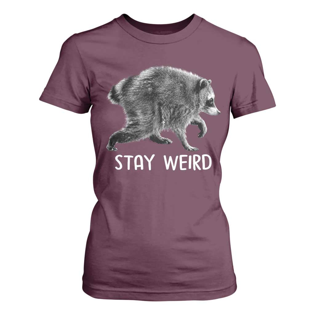 Jimothy the Raccoon Funny Stay Weird T Shirt For Women Seattle Short Spine Trash Panda