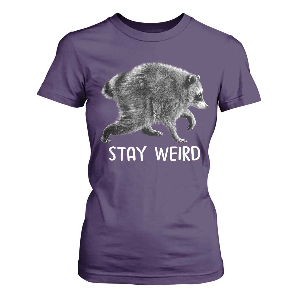 Jimothy the Raccoon Funny Stay Weird T Shirt For Women Seattle Short Spine Trash Panda