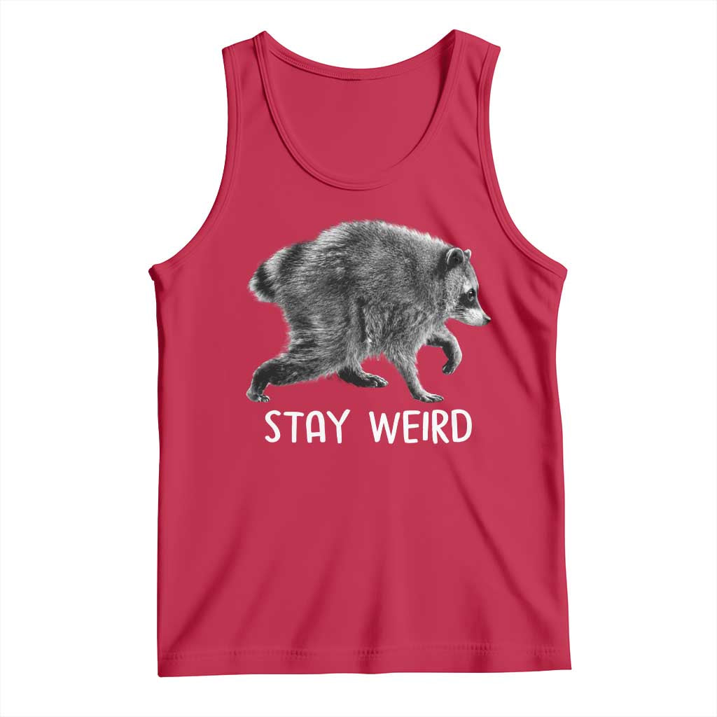 Jimothy the Raccoon Funny Stay Weird Tank Top Seattle Short Spine Trash Panda