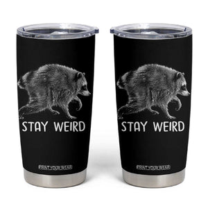 Jimothy the Raccoon Funny Stay Weird Tumbler Cup Seattle Short Spine Trash Panda