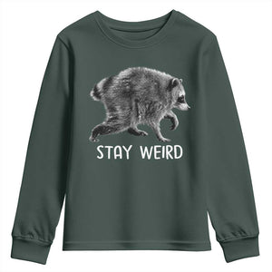 Jimothy the Raccoon Funny Stay Weird Youth Sweatshirt Seattle Short Spine Trash Panda