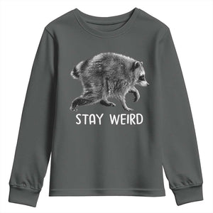 Jimothy the Raccoon Funny Stay Weird Youth Sweatshirt Seattle Short Spine Trash Panda