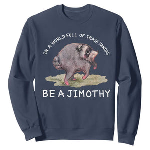 Watercolor Jimothy the Raccoon Sweatshirt In A World Full Of Trash Pandas Be A Jimothy