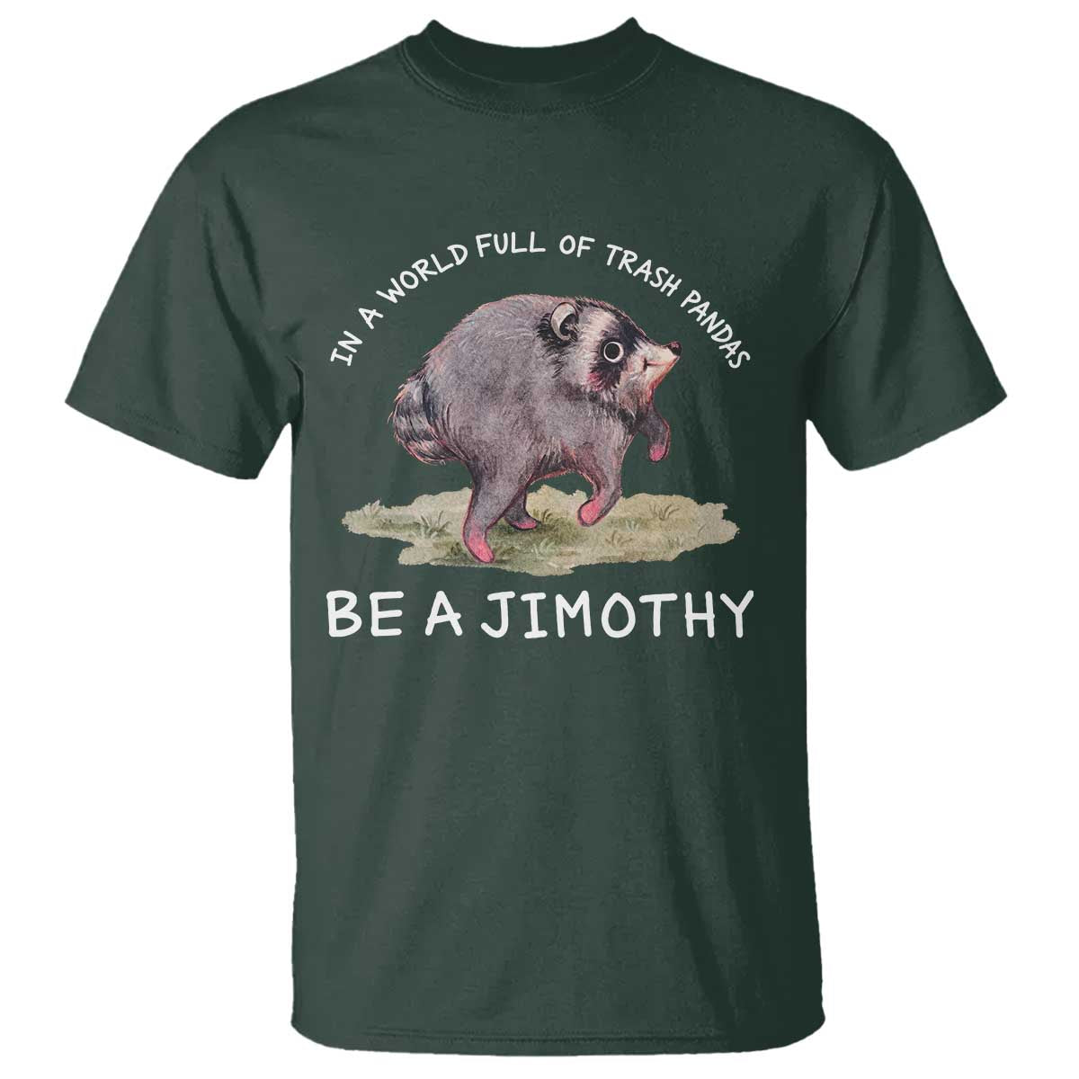 Watercolor Jimothy the Raccoon T Shirt In A World Full Of Trash Pandas Be A Jimothy