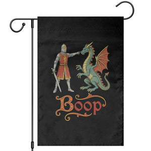 Boop Medieval Knight Dragon Garden Flag Funny Ren Faire Dark Fantasy