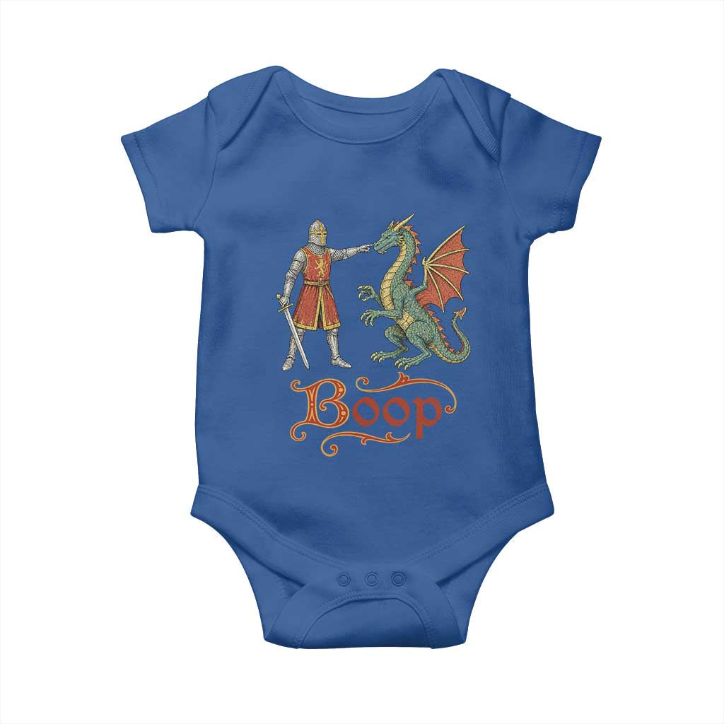 Boop Medieval Knight Dragon Baby Onesie Funny Ren Faire Dark Fantasy
