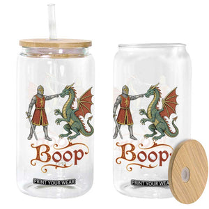 Boop Medieval Knight Dragon Glass Can Funny Ren Faire Dark Fantasy