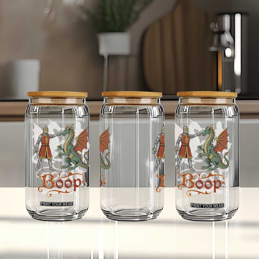 Boop Medieval Knight Dragon Glass Can Funny Ren Faire Dark Fantasy