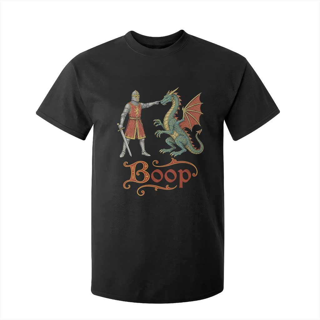 Boop Medieval Knight Dragon T Shirt For Kid Funny Ren Faire Dark Fantasy