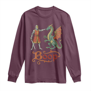 Boop Medieval Knight Dragon Long Sleeve Shirt Funny Ren Faire Dark Fantasy