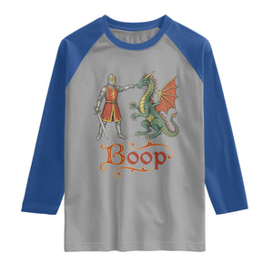 Boop Medieval Knight Dragon Raglan Shirt Funny Ren Faire Dark Fantasy