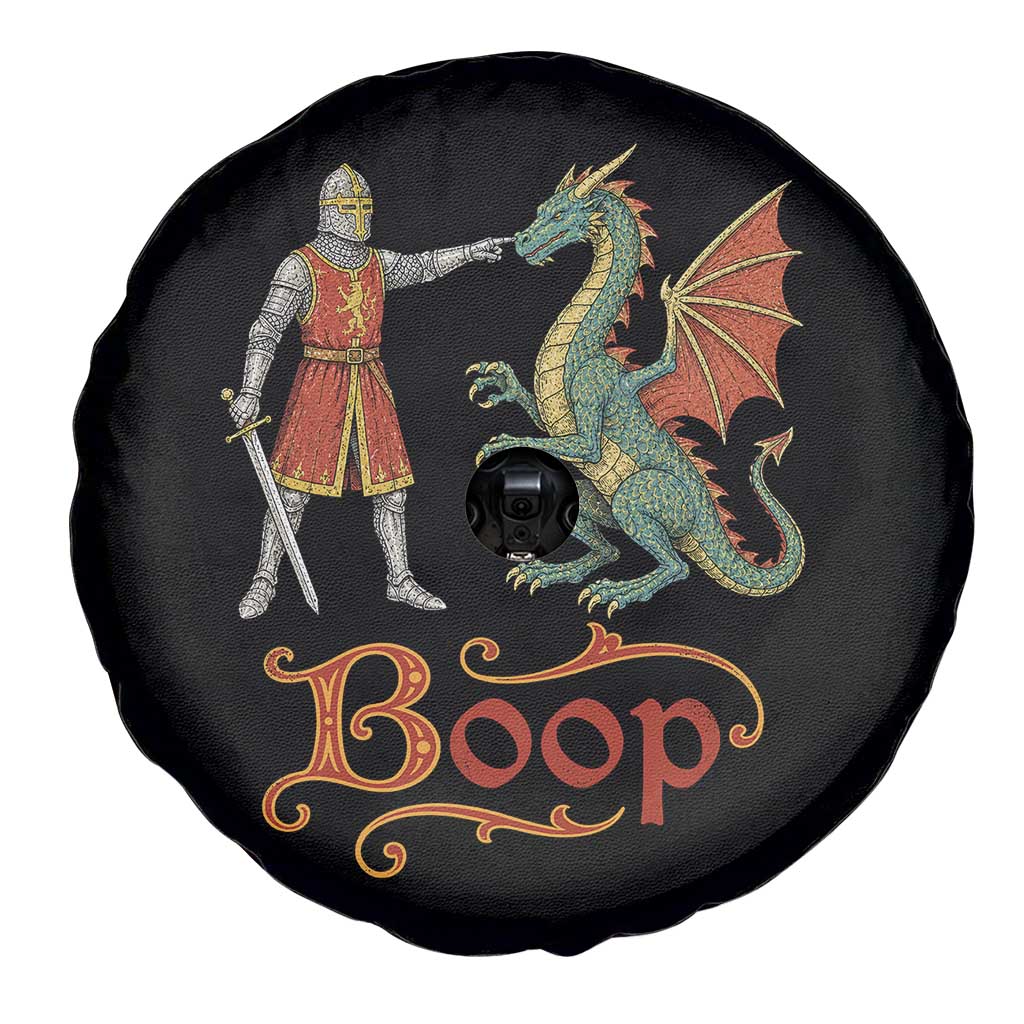 Boop Medieval Knight Dragon Spare Tire Cover Funny Ren Faire Dark Fantasy