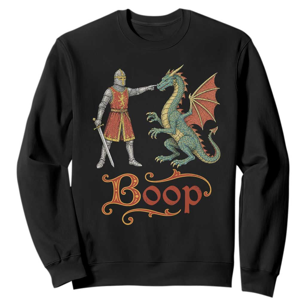 Boop Medieval Knight Dragon Sweatshirt Funny Ren Faire Dark Fantasy