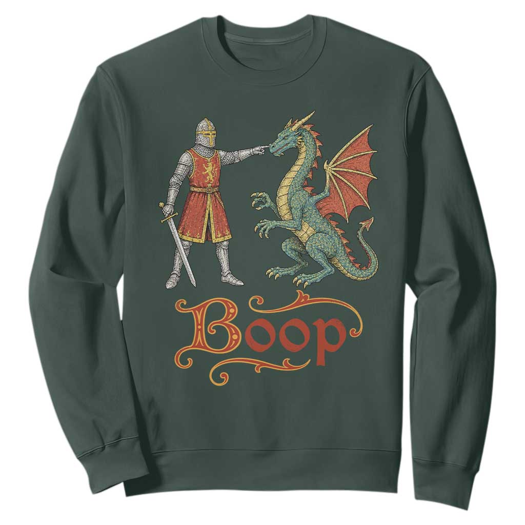 Boop Medieval Knight Dragon Sweatshirt Funny Ren Faire Dark Fantasy