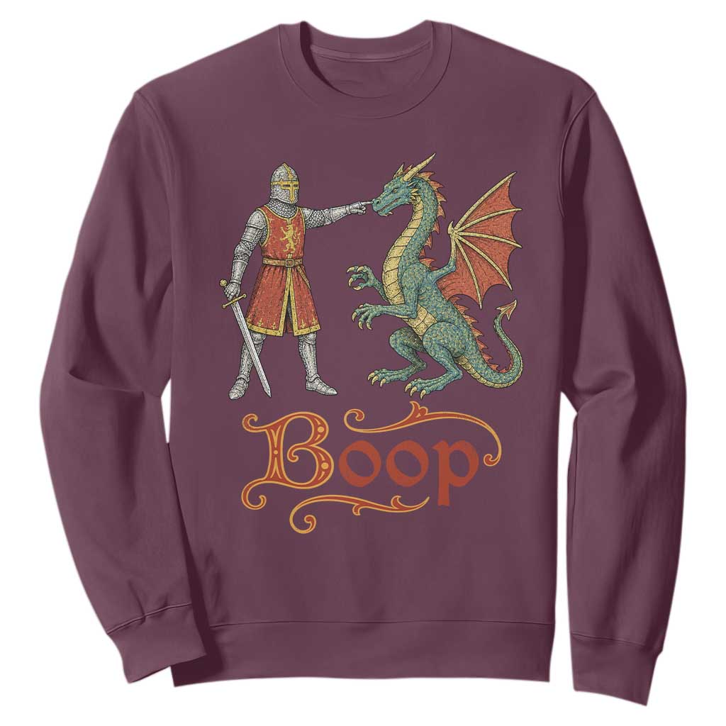 Boop Medieval Knight Dragon Sweatshirt Funny Ren Faire Dark Fantasy