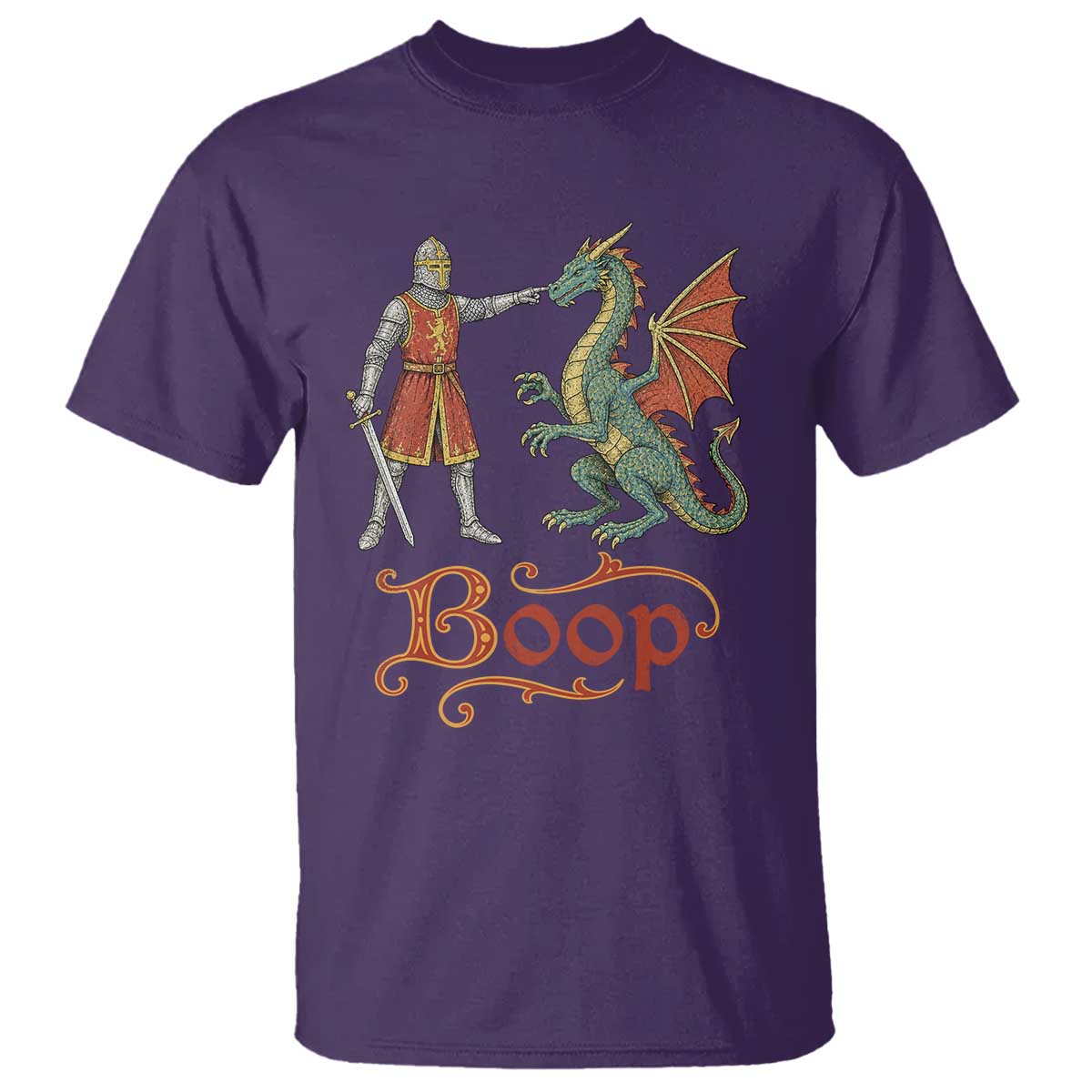 Boop Medieval Knight Dragon T Shirt Funny Ren Faire Dark Fantasy