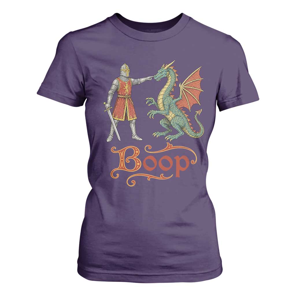Boop Medieval Knight Dragon T Shirt For Women Funny Ren Faire Dark Fantasy