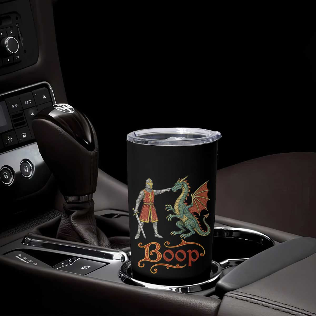 Boop Medieval Knight Dragon Tumbler Cup Funny Ren Faire Dark Fantasy