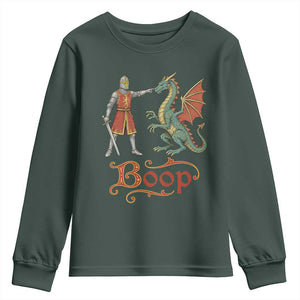 Boop Medieval Knight Dragon Youth Sweatshirt Funny Ren Faire Dark Fantasy