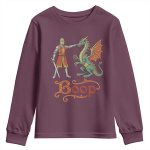 Boop Medieval Knight Dragon Youth Sweatshirt Funny Ren Faire Dark Fantasy