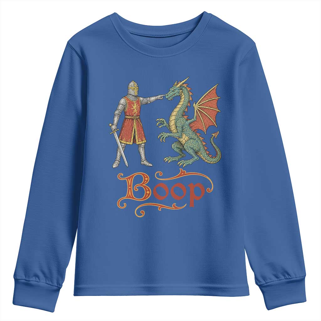 Boop Medieval Knight Dragon Youth Sweatshirt Funny Ren Faire Dark Fantasy