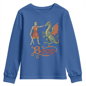 Boop Medieval Knight Dragon Youth Sweatshirt Funny Ren Faire Dark Fantasy