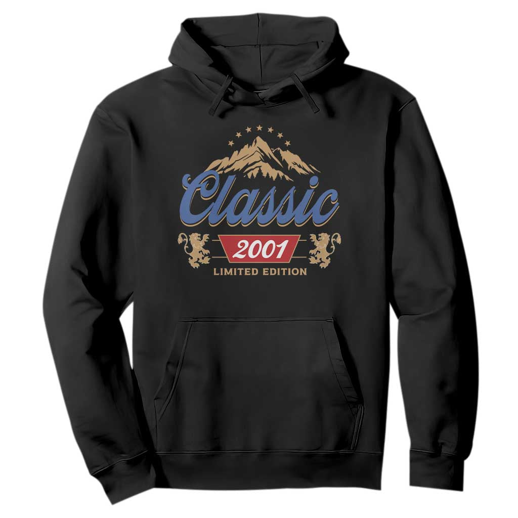 25th Birthday Beer Classic 2001 Limited Edition Hoodie Funny Gifts for 25 Year Olds