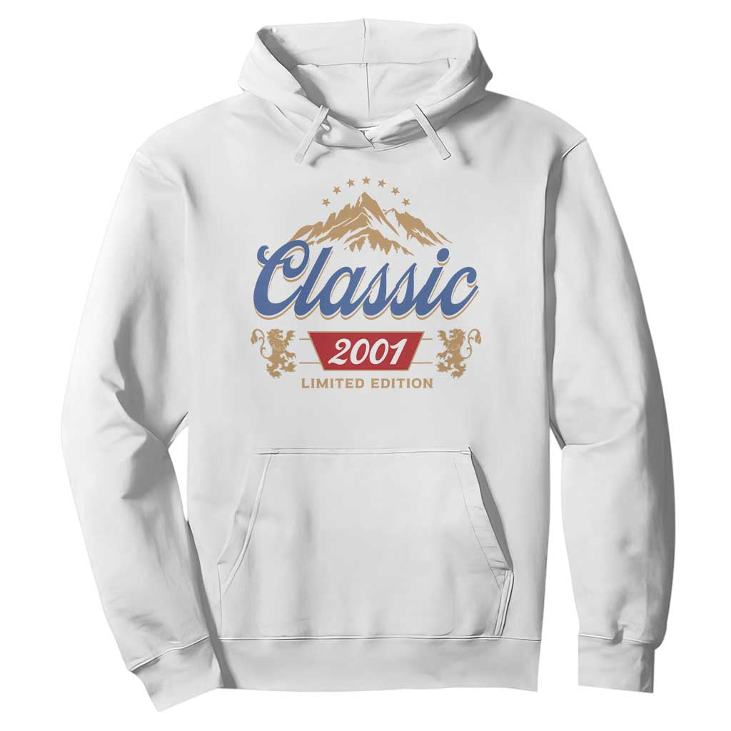 25th Birthday Beer Classic 2001 Limited Edition Hoodie Funny Gifts for 25 Year Olds