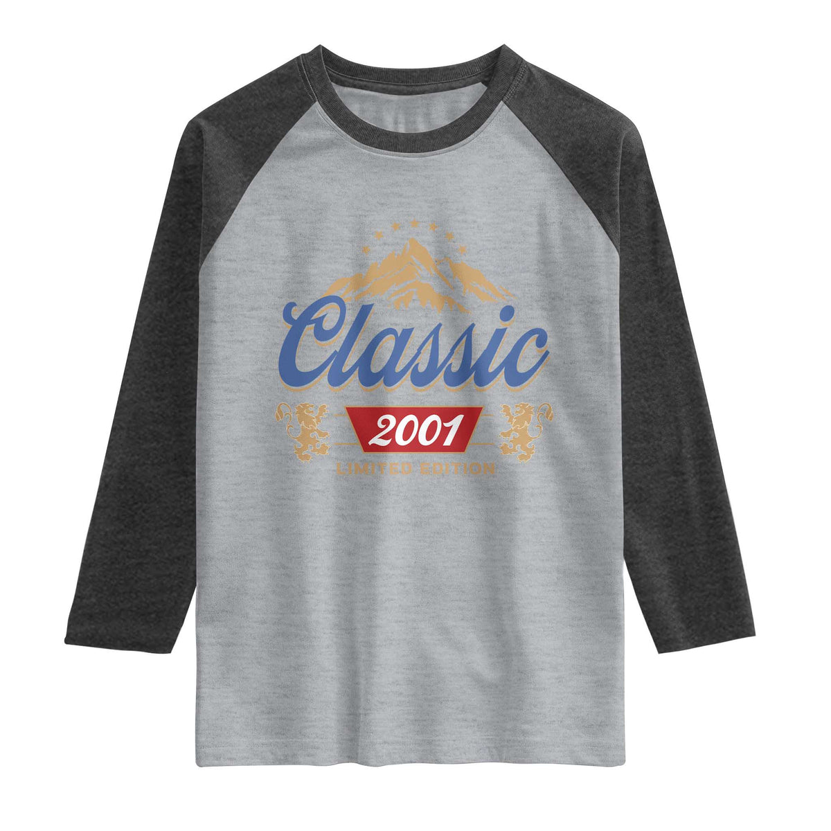 25th Birthday Beer Classic 2001 Limited Edition Raglan Shirt Funny Gifts for 25 Year Olds