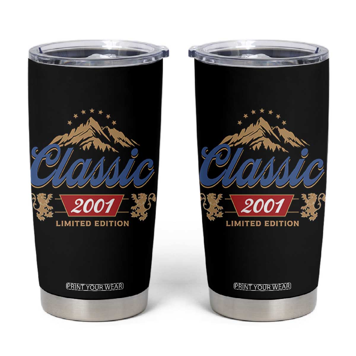 25th Birthday Beer Classic 2001 Limited Edition Tumbler Cup Funny Gifts for 25 Year Olds
