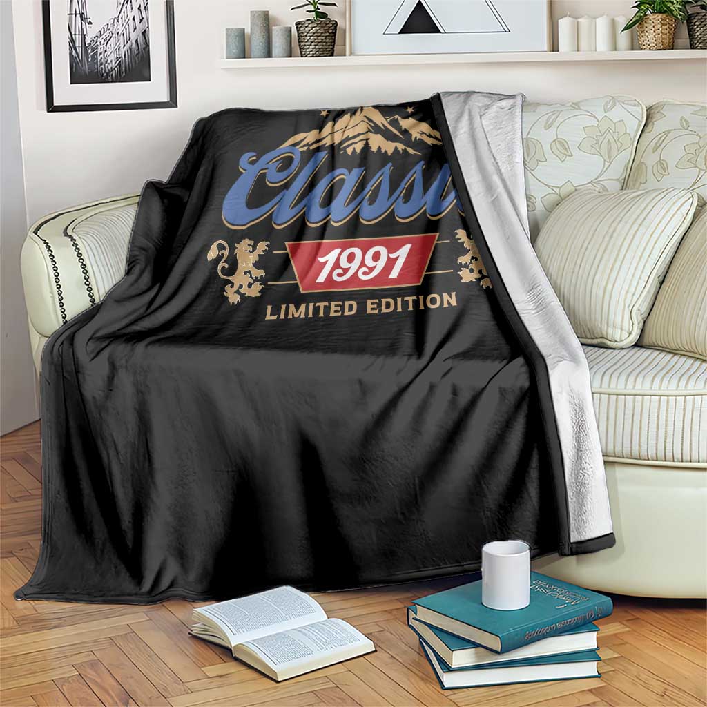 35th Birthday Beer Classic 1991 Limited Edition Throw Blanket Funny Gifts for 35 Year Olds