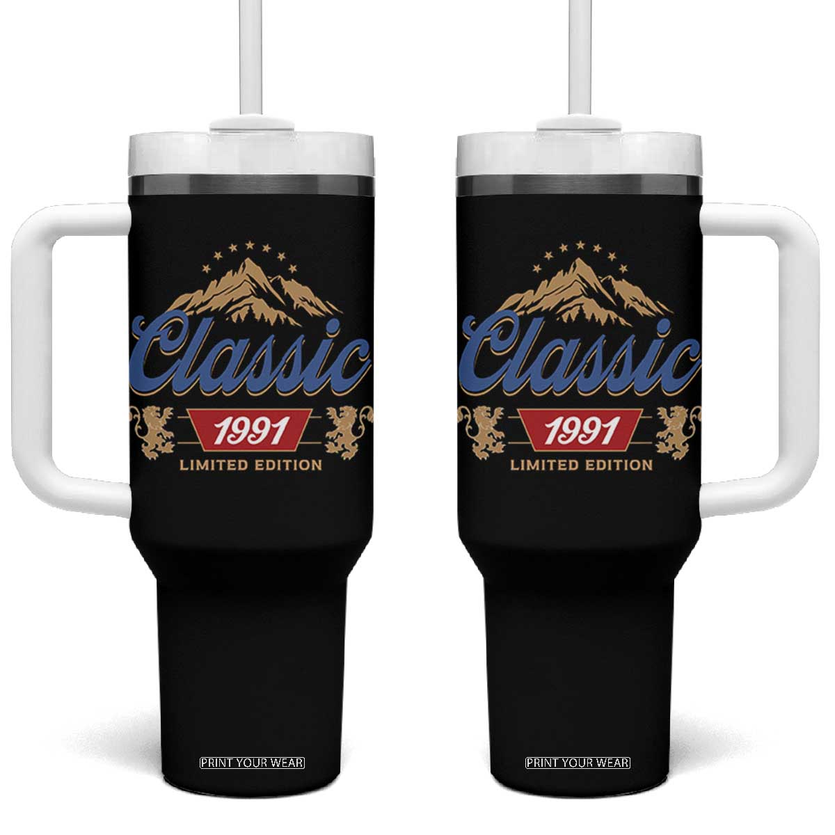 35th Birthday Beer Classic 1991 Limited Edition Tumbler With Handle Funny Gifts for 35 Year Olds