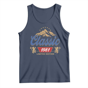 45th Birthday Beer Classic 1981 Limited Edition Tank Top Funny Gifts for 45 Year Olds