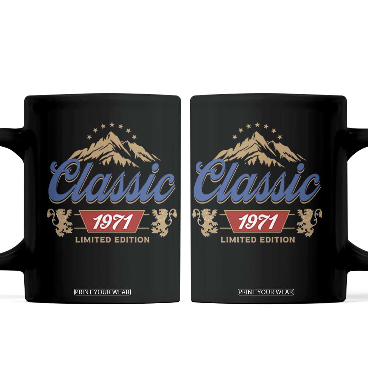 55th Birthday Beer Classic 1971 Limited Edition Coffee Mug Funny Gifts for 55 Year Olds TS11 Black Print Your Wear