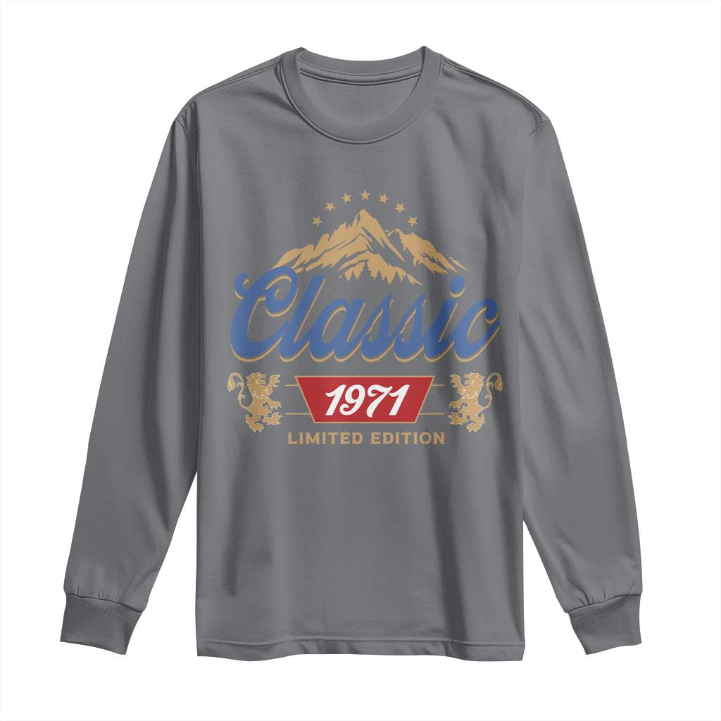 55th Birthday Beer Classic 1971 Limited Edition Long Sleeve Shirt Funny Gifts for 55 Year Olds