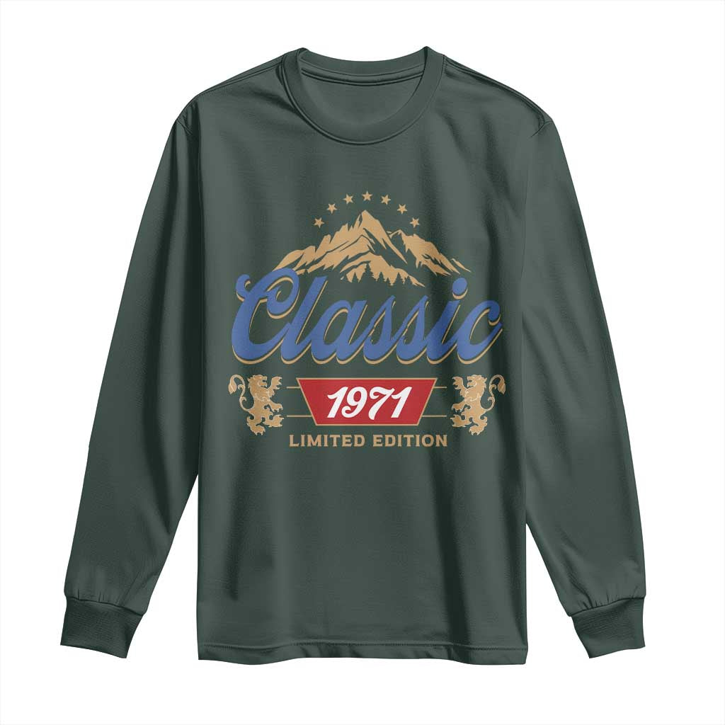 55th Birthday Beer Classic 1971 Limited Edition Long Sleeve Shirt Funny Gifts for 55 Year Olds