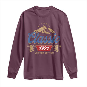 55th Birthday Beer Classic 1971 Limited Edition Long Sleeve Shirt Funny Gifts for 55 Year Olds