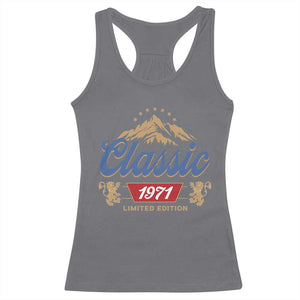 55th Birthday Beer Classic 1971 Limited Edition Racerback Tank Top Funny Gifts for 55 Year Olds