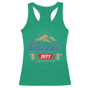 55th Birthday Beer Classic 1971 Limited Edition Racerback Tank Top Funny Gifts for 55 Year Olds