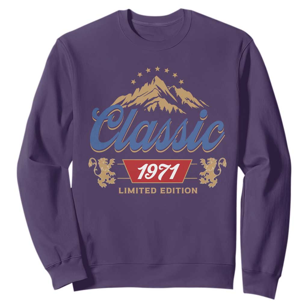 55th Birthday Beer Classic 1971 Limited Edition Sweatshirt Funny Gifts for 55 Year Olds