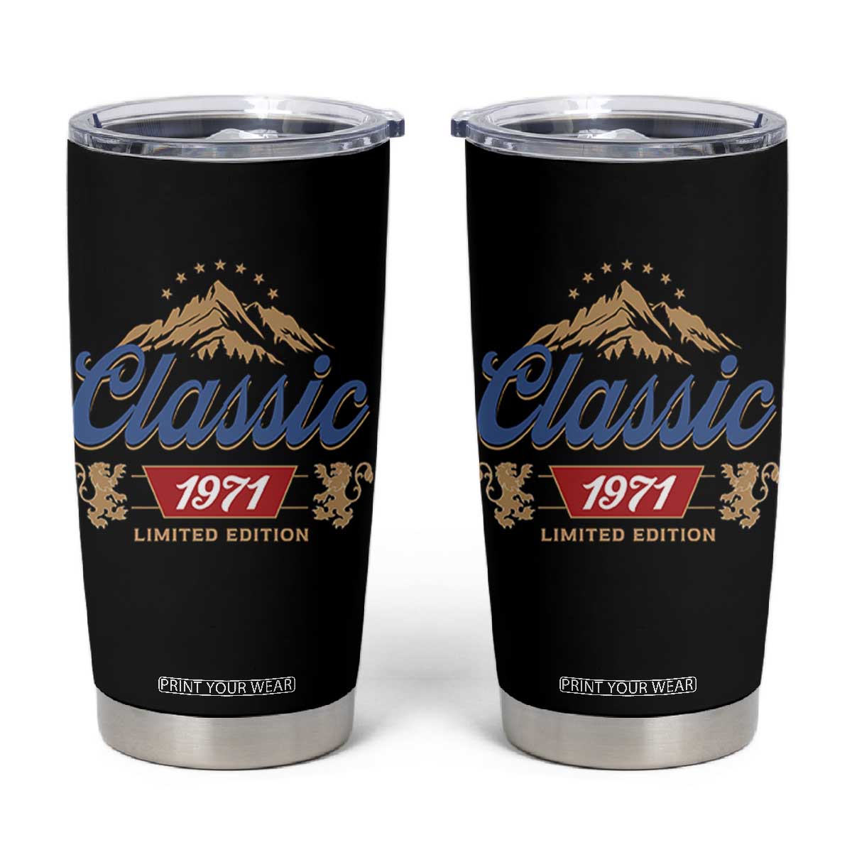 55th Birthday Beer Classic 1971 Limited Edition Tumbler Cup Funny Gifts for 55 Year Olds