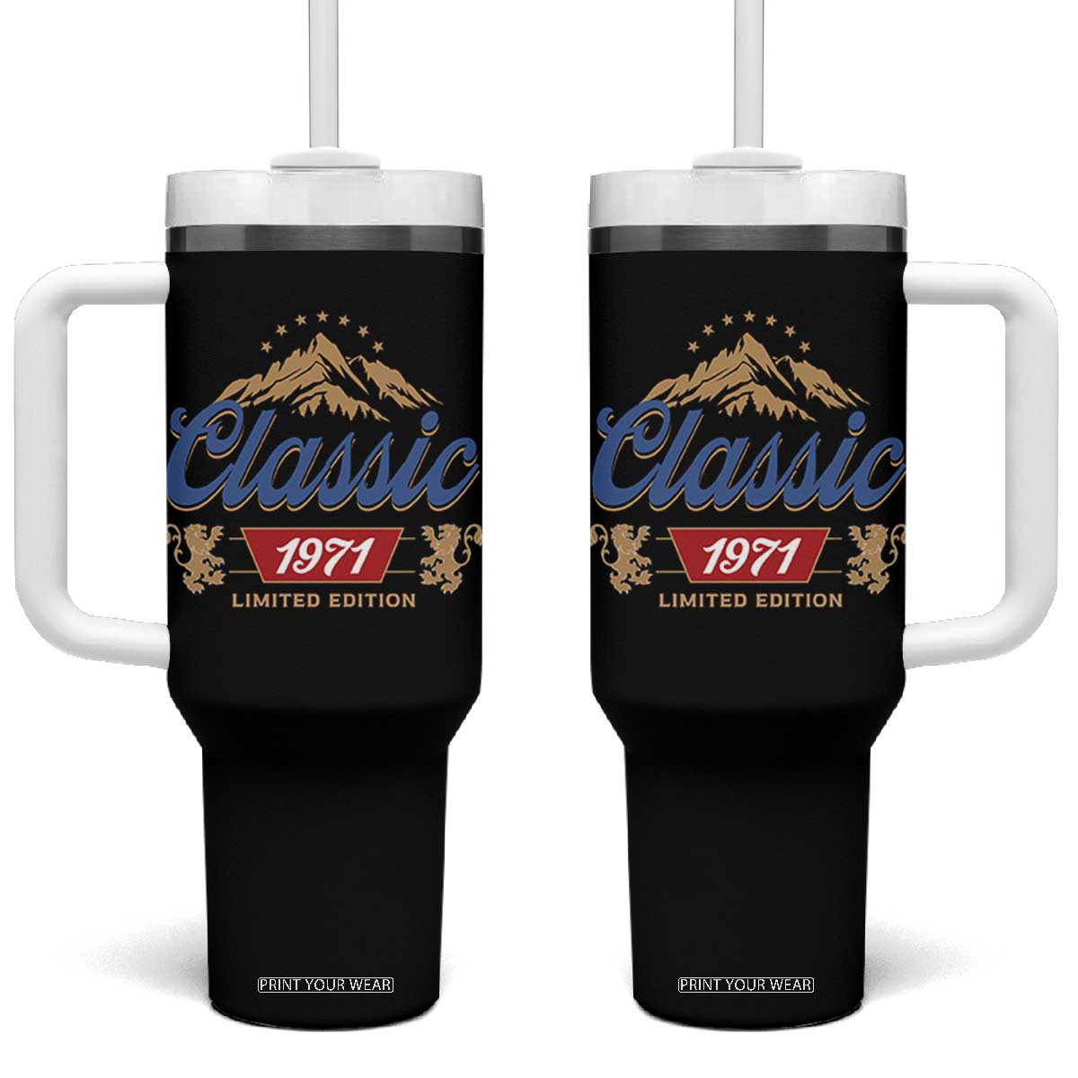 55th Birthday Beer Classic 1971 Limited Edition Tumbler With Handle Funny Gifts for 55 Year Olds