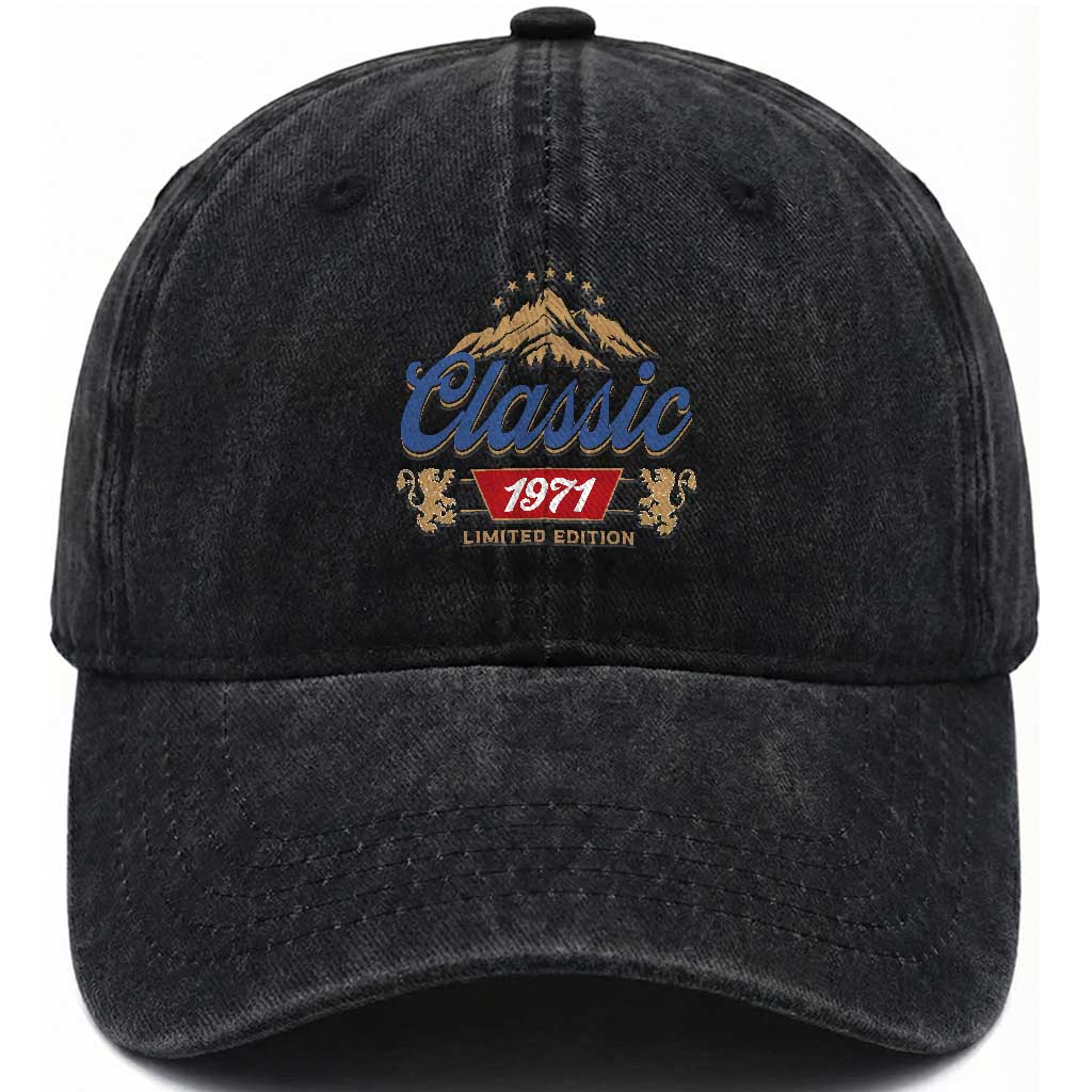 55th Birthday Beer Classic 1971 Limited Edition Washed Cotton Baseball Cap Funny Gifts for 55 Year Olds TS11 Print Your Wear