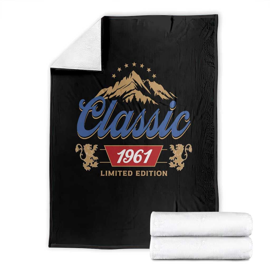 65th Birthday Beer Classic 1961 Limited Edition Throw Blanket Funny Gifts for 65 Year Olds