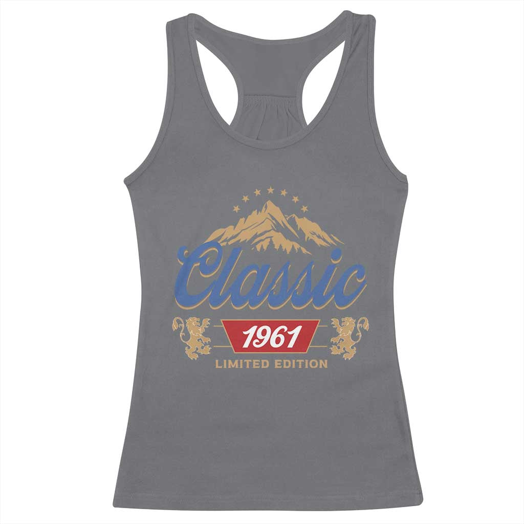 65th Birthday Beer Classic 1961 Limited Edition Racerback Tank Top Funny Gifts for 65 Year Olds