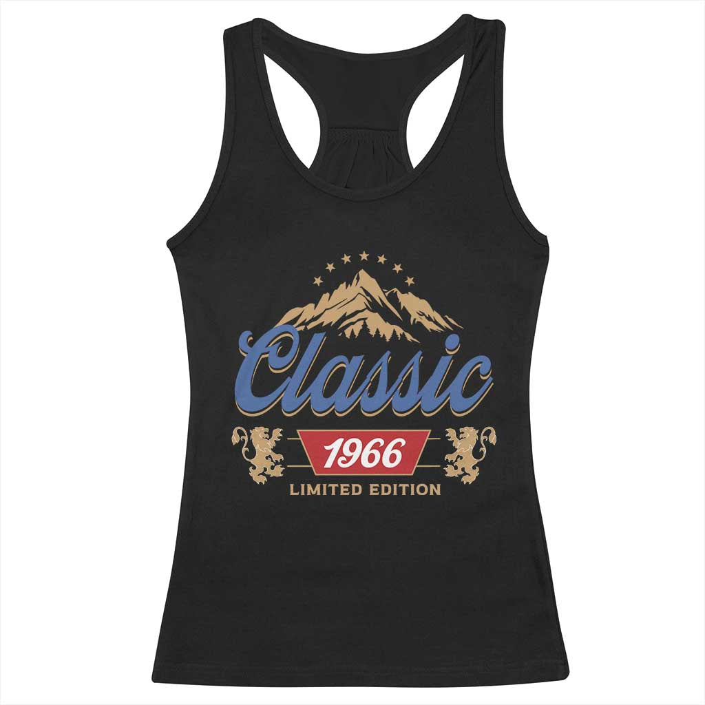 60th Birthday Beer Classic 1966 Limited Edition Racerback Tank Top Funny Gifts for 60 Year Olds