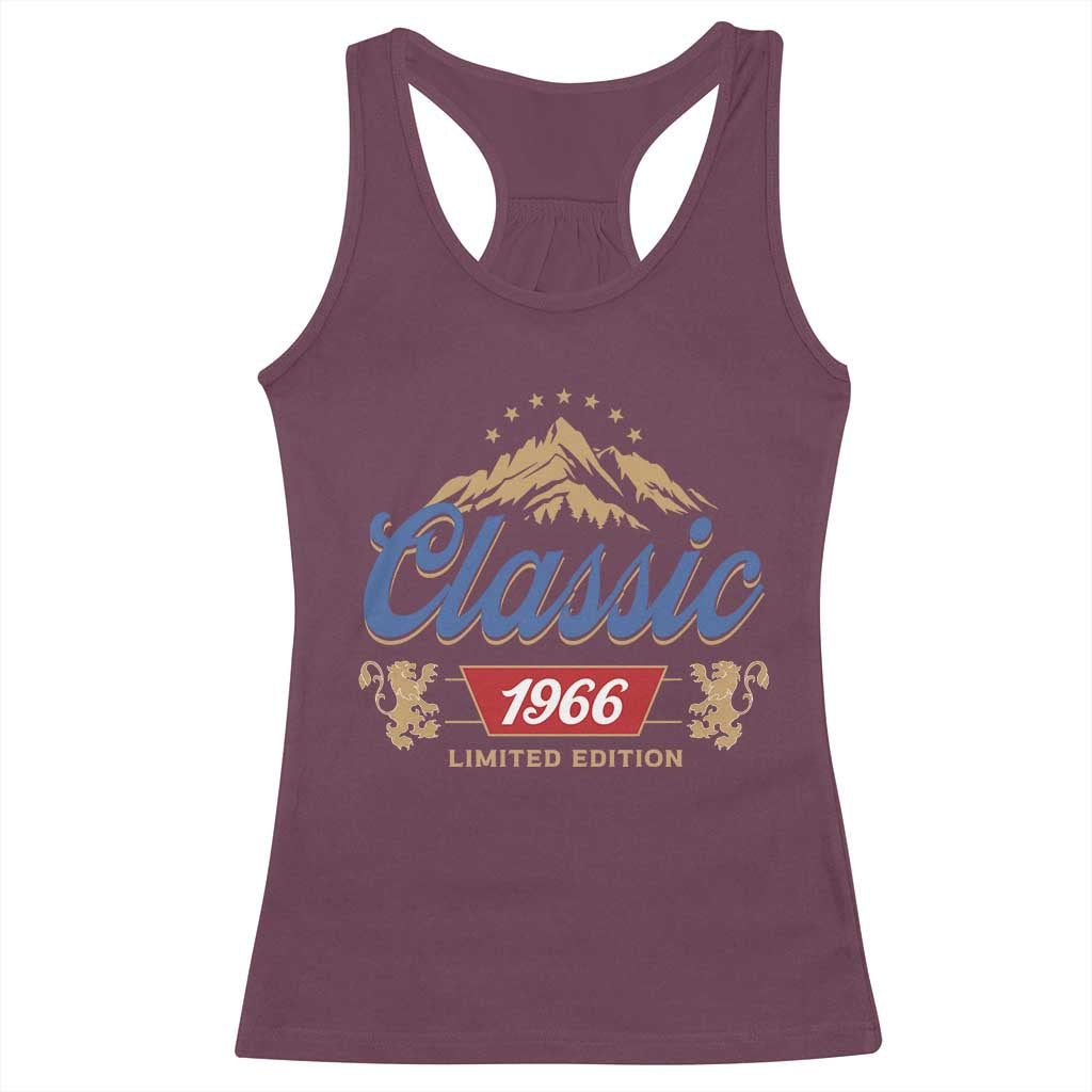 60th Birthday Beer Classic 1966 Limited Edition Racerback Tank Top Funny Gifts for 60 Year Olds