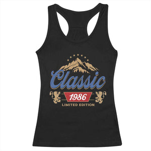 40th Birthday Beer Classic 1986 Limited Edition Racerback Tank Top Funny Gifts for 40 Year Olds